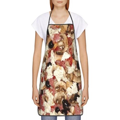 Pizza Topping Kitchen oil resistant wreath Bbq Season kitchen aprons women Man For Cooking accessories 72*52cm