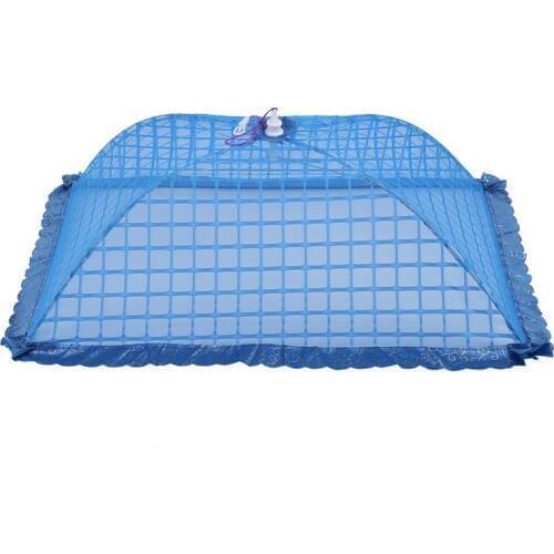 Set of 1 Square Mesh Screen Umbrella Food Cover Net Tents Reusable and Folding 72x51cm for Picnic/BBQ - Keep Out Flies, Bugs, Mo