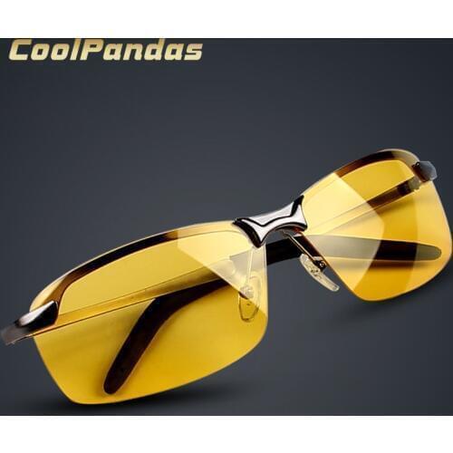 2018 New Night Vision Sunglasses Men Brand Designer Fashion Polarized Night Car Safety Driving Enhanced Light Anti-glare Glasses