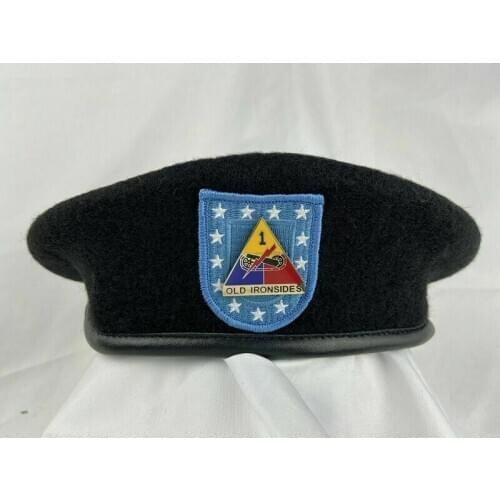 Us Army Infantry Regiment Beret 1st Armored Division Old Ironsides badge hat armyshop2008