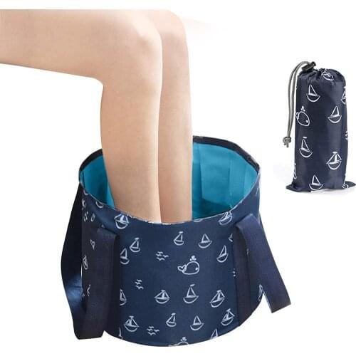 Collapsible Bucket for Soaking Feet Portable Travel Foot Bath Tub Folding Foot Spa Soak Basin Water Container for Camping Picnic