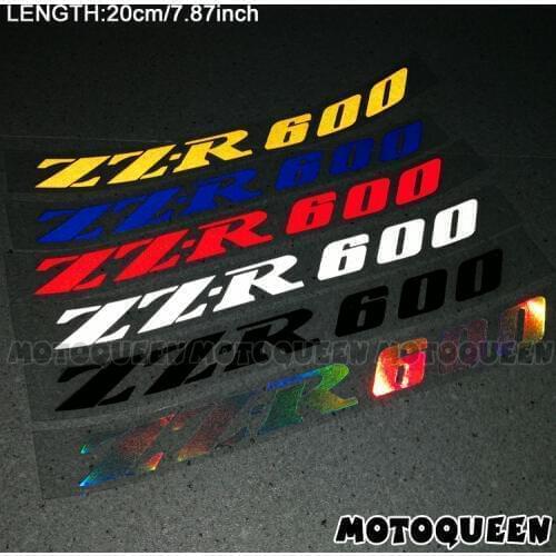 2PCS Reflective Motorcycle Wheels Fairing Helmet Side Tank Pad Decoration Logo Label Stickers Decals For Kawasaki ZZR 600 ZZR600