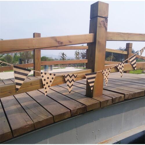 1pcs 3.1M Length 13 Flags Linen Stripe Dot Banne Wedding Party Decorations Creative Birthday Festival Decoration Pennant