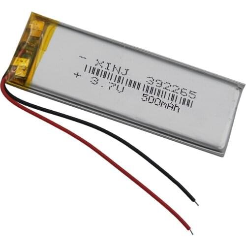 XINJ 3.7V 500mAh Polymer Li Lithium Battery Lipo 392265 For GPS Sat Nav Music Player Camera Measuring Instrument Car DVR DVC