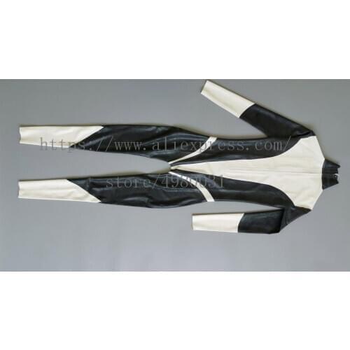 Back zipiper to waist females custom tailored Fetish latex cat suit what is made of 100% real natural latex materials