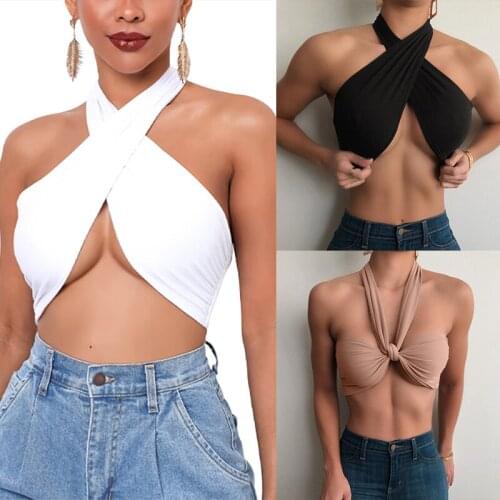 2021 New Womens Sexy Sleeveless Off Shoulder Tops, Girls Irregular Lace-up Vest, Casual Tight Backless Hollow Clothing