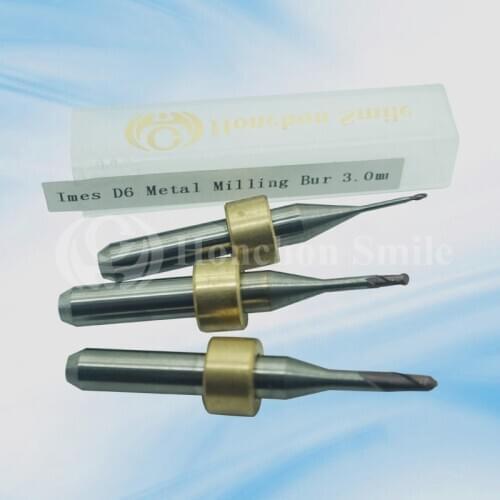 10pcs imes-icore 550i/750i metal blanks bur shaft 6mm Dental size 3.0/2.0/1.0mm / Milling titnaium /crco blanks