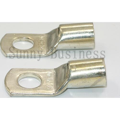 10PCs SC25-10 25mm 4AWG 3/8" Bolt Hole Tinned Copper Cable lugs Battery Terminals set Wire terminals connector