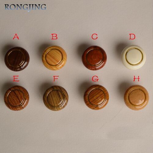 10x Kitchen Cabinet Drawer Knobs Furniture Cupboard Handles Dresser Knob ABS Wine Box Closet Cabinet Bars Wooden Round Pulls