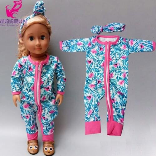 43cm baby Doll clothes pajama set baby doll jumpsuit for 18 inch 45cm dolls clothes jumpsuit
