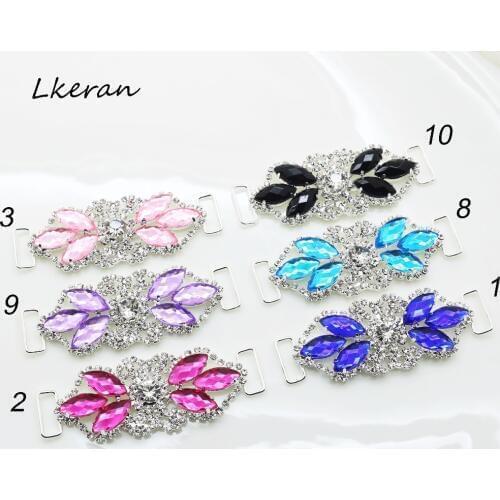 5 Pcs 26X69mm 6 pimples Acrylic Bikini Connector/Buckles Rhinestone Handicrafts & Sewing Supplies DIY clothing Sewing Supplies