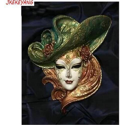 5D DIY square/round Diamond Painting Venetian beauty mask Cross Stitch Diamond Embroidery Pattern Rhinestone J1878