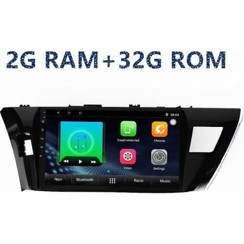 10' 2din Car GPS radio navigation 2G+32G Android Multimedia Player for toyota Corolla 2014 2015 2016 with radio BTstereo FM WIFI