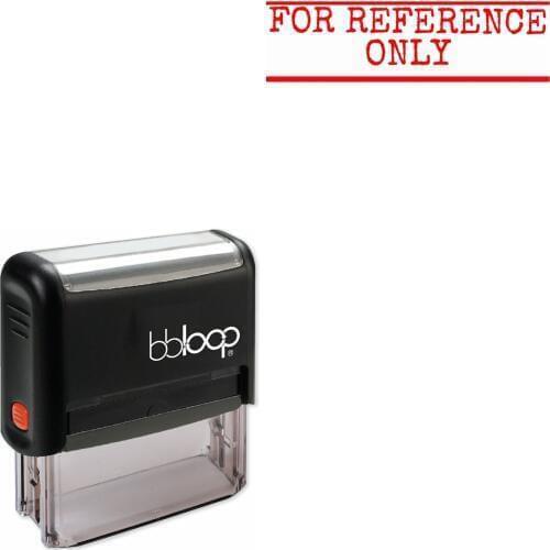 Bbloop 'FOR REFERENCE ONLY' Self-Inking Office Stamp, Rectangular Typewriter Style