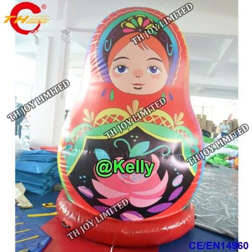 Free door shipping giant inflatable porcelain dolls cartoon for sale, commercial inflatable china cartoon with printing