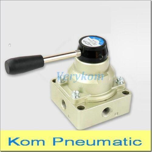 1PC Free Shipping Verykom Pneumatic Hand Action Manul Valves Hand-actuated Operation Switch Reversing Valve Four Way HV-02 HV-03 HV-04 Air Cylinder Piston Control 3 Position 4 Port 4/3