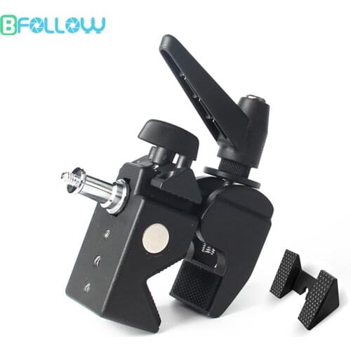 BFOLLOW Desk Super Clamp for Table Magicc Boom Arm Mount with 3/8" 1/4" Female Heavy Duty Clip Photo Video Studio Bracket