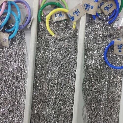 18K white solid gold chain costume jewelry real yellow gold twisted rope chain necklace for woman