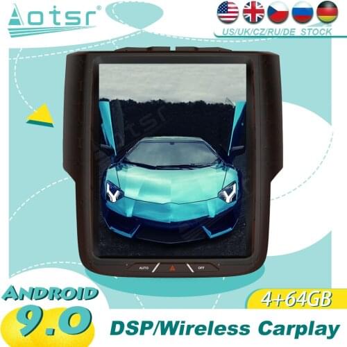 For Dodge RAM 1500 3500 2013 - 2018 Android 9.0 Tesla 64GB ROM PX6 Carplay Car GPS Navigation Multimedia Radio Player WIFI BT