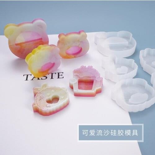 Diy Drop Glue Mold Flow Sand Cute Little Doll Topham Beer Bottle Pendant Sand Mold Molds