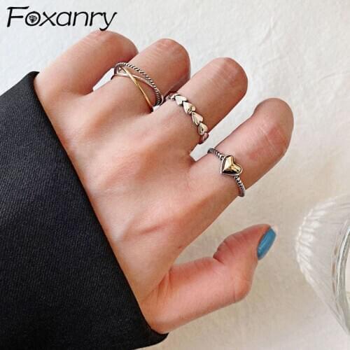 FOXANRY Women's Gold Rings