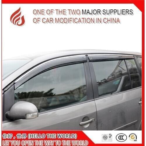 Hot sale 4 Piece Injection molding trim vent shade rain sun wind deflector window visor for Touran 2004-2015 2016-2018
