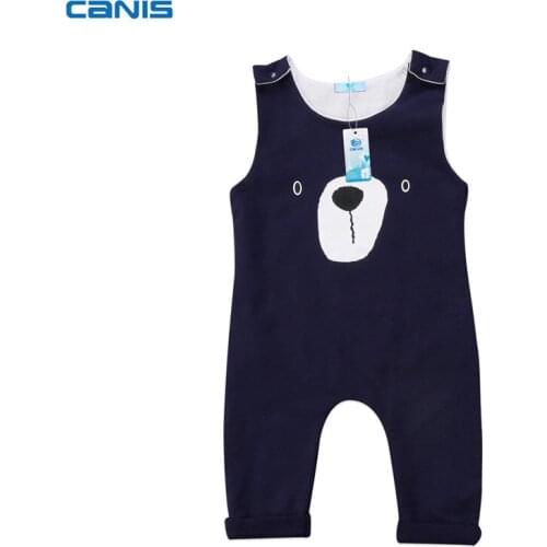 2018 New Newborn Toddler Infant Baby Boy Girls Casual Clothes Bear Romper Playsuit Jumpsuit Sleeveless Summer Outfit 0-24M