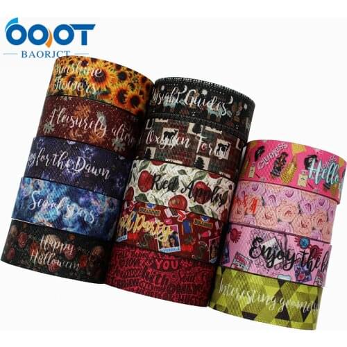 L-20817-820,25mm10yardsCartoon Thermal transfer Printed grosgrain Ribbons,Party decoration,Clothing DIY Materials
