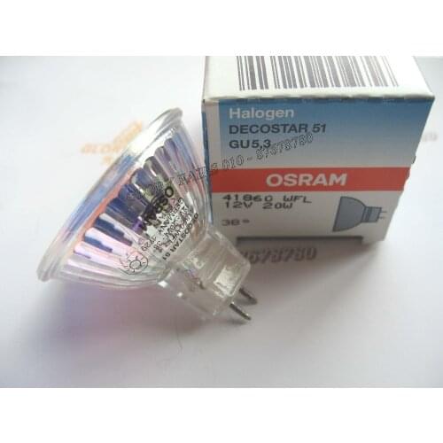 DECOSTAR 51,41860 WFL 12V 20W bulb,38 degree,41860WFL 12V20W halogen lamp,Dichroic M16 without glass cover