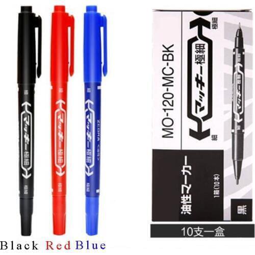 Permanent Double End Marker Pens Waterproof fabric paint Twin Tip Quick-Drying DIY Painting Kids Liner Pen Oil Pens Stationery
