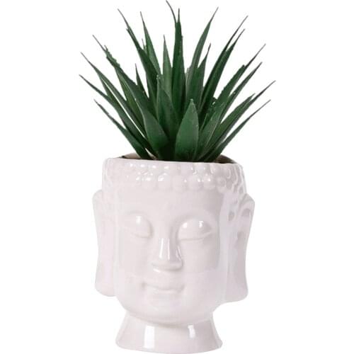 Simulation Of Buddha Pottery Flowerpot Living Room Bedroom Green Plant Fleshy Flowerpot Ornaments Home Interior Decoration