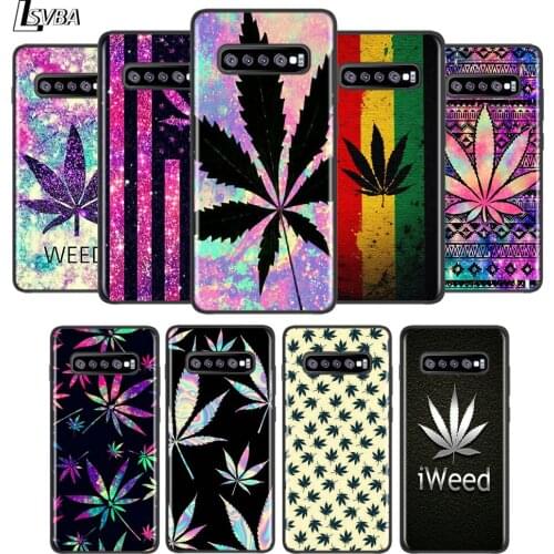 Fashion Kenevir yaprak For Samsung Galaxy Note 20 10 9 8 S21 S10 S10E S9 S8 S7 Ultra Lite Plus Pro Black Soft 5G Phone Case