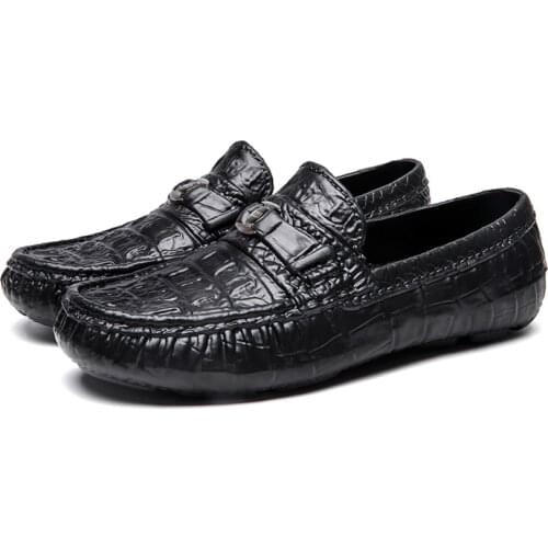 Summer Men Casual Shoes Soft Leather Moccasins Flats Driving Shoes Breathable Slip-On Walking Footwear For Mens Loafers Size 39