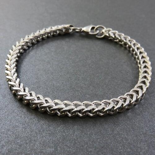 5mm 20cm/22cm/24cm/26cm/28cm Man Bracelet 316L Stainless Steel Chain Bracelet Gift Jewelry