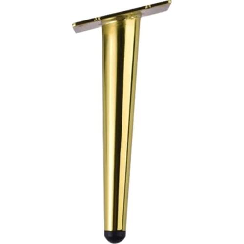 Furniture Legs Table Stand Inclined Cone Furniture Feet Sofa Cabinet Foot Gold Mid-Century Style Metallic Durable Chair Leg Home