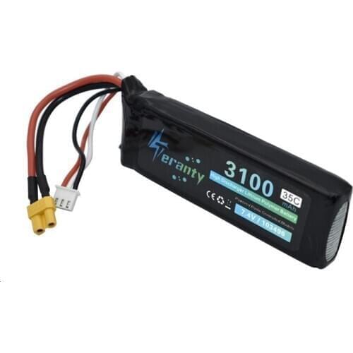 Upgrade 7.4V 3100mAh Lipo Battery for MJX Bugs 3 B3 RC Quadcopter Spare Parts 2s 7.4v Rechargeable Battery Upgrade 2700mah 35C