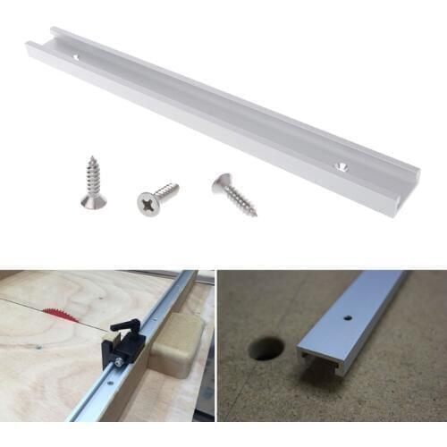 OOTDTY Aluminium Alloy T-track Woodworking T-slot Miter Track Jig Fixture Router Table
