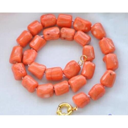 Fine jewelry original baroque cylinder pink coral necklace