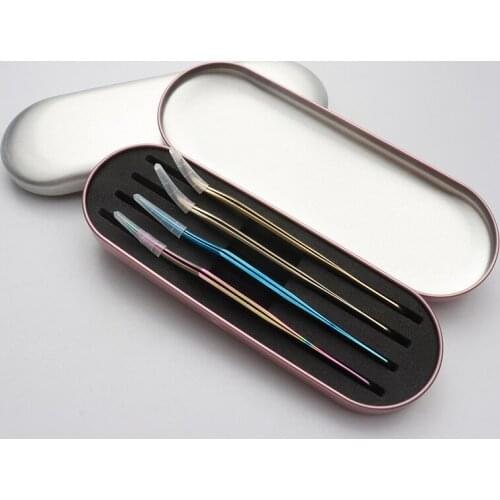 Eyelash Tweezer Storage Box Exquisite Portable Eyelashes Beauty Makeup Tweezers Protection Box Eyelash Extension Planting Tools