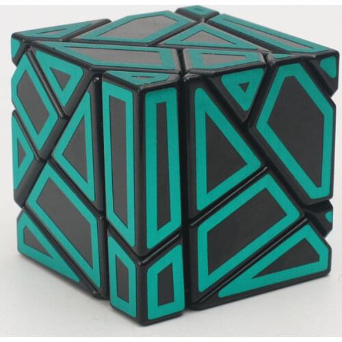 Ghost Skew Magic Cube Irregular Green Puzzle Stickers Professional Intelligence Learning Educational Toys for Children AA50MF