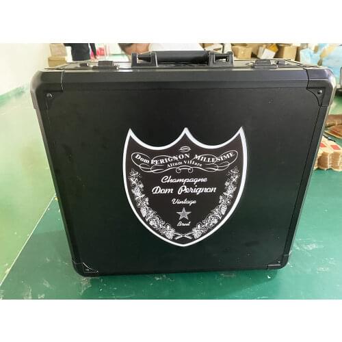 Shield logo 3 bottles Rechargeable LED Ace of Spade Glorifier Box Champagne Bottle Carrier Case for Night Club Party Lounge Bar