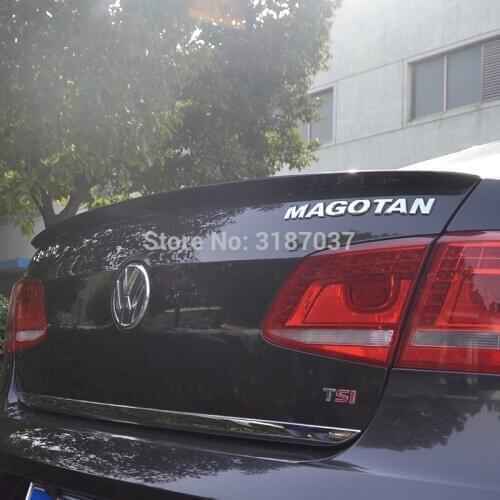 For Volkswagen Passat B7 Spoiler 2013-2015 ABS Plastic Unpainted Color Rear Roof Spoiler Wing Trunk Lip Boot Cover Car Styling