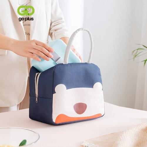 GOPLUS Bags for Women Handbags Simple Hand-held Insulated Bento Waterproof Packing Box School Office Worker Cartoon Lunch Bag