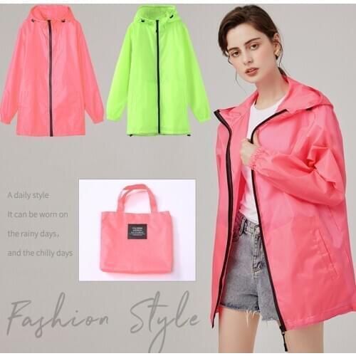 Adult Universal Fashion New Lightweight Portable Solid Color Short Raincoat For Outdoor Running Cycling And Camping