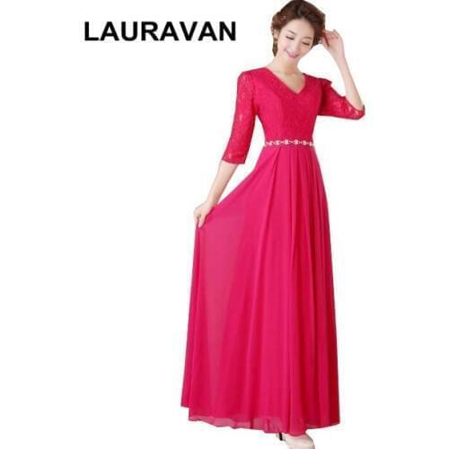 Fuchsia blue v neck bridal beaded evening gowns dresses to wear to a formal dinner long wemen dress 2020 new arrive gown