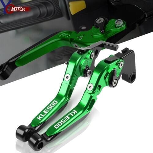 1 Pair For KAWASAKI KLE500 1991-2007 2006 2005 KLE 500 Aluminum Motorcycle Adjustable Extendable Foldable Brake Clutch Levers