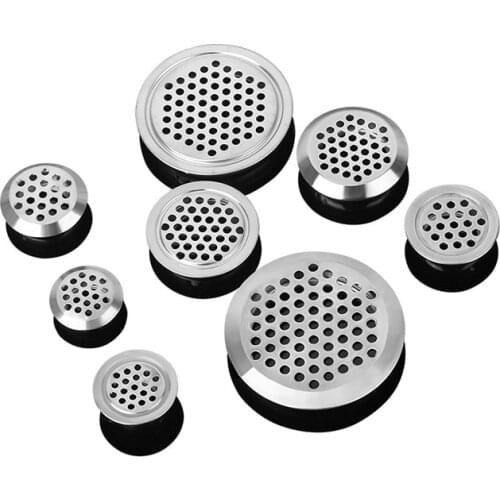 10pcs Round cabinet Air duct Vent Dia.19mm-53mm Steel Louver Mesh Hole plug decoration cover Wardrobe grille ventilation systems