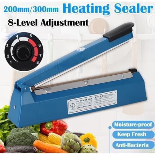 20/30cm 8 Modes Adjustment Hand Pressure Heating Sealer Kitchen Food Storage Keep-fresh Bag Clips Packaging Bag Sealing Machine
