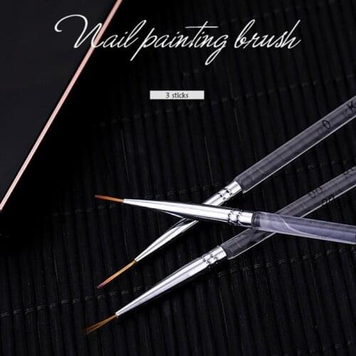 3 Pcs/set Nail Art Pens Nail Art Painting Pens Professional 3D Brushes DIY Nail Art Graffiti Pen Drawing Professional Nail Tool