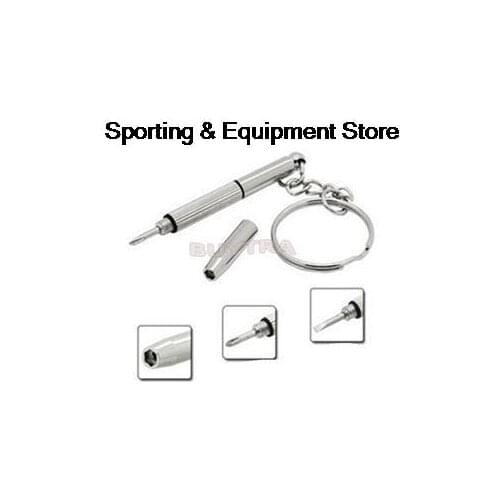 Double Head 3 in 1 Mini Eyeglass Screwdriver Hand Tool Stainless Steel Keychain Screwdriver Bit Multificational Tools